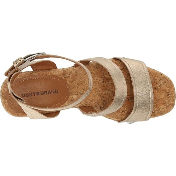 Lucky Brand Women's LK Valintina Wedge Sandal, Color Stardust, Size 11 M, NIB - Picture 3 of 5